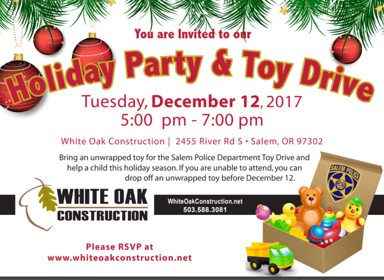 White Oak Construction Holiday Toy Drive Event