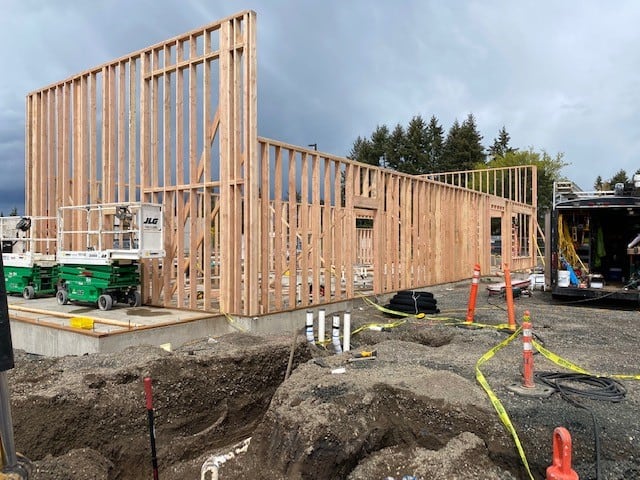 Progress picture 4 21 22 framing viewed from se corner